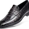 Classic Leather Dress Shoes for Mens, Fashion Crocodile Printed Casual Dress Shoe Loafer Slip On Shoes for Men - Image 2