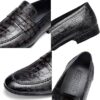 Classic Leather Dress Shoes for Mens, Fashion Crocodile Printed Casual Dress Shoe Loafer Slip On Shoes for Men - Image 3